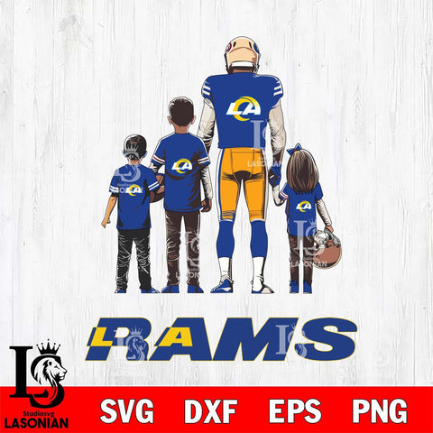 Los Angeles Rams Father Football SVG DXF EPS PNG FILE,NFL SVG, Father day Digital Download,Instant Download, Silhouette