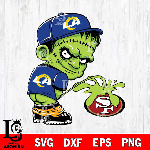 Los Angeles Rams Frankenstein Piss On San Francisco 49ers Svg Eps Dxf Png File, Digital Download, Instant Download