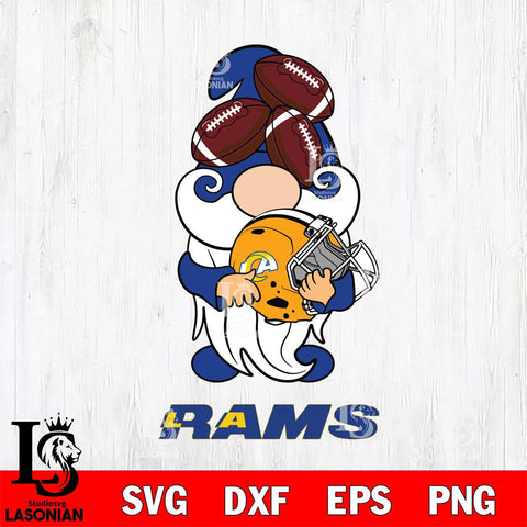 Los Angeles Rams Gnomes Helmet Svg Eps Dxf Png File, Digital Download, Instant Download