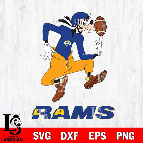 Los Angeles Rams Goofy Circus Football SVG DXF EPS PNG FILE,NFL Cricut ,Football Digital Download,Instant Download, Silhouette