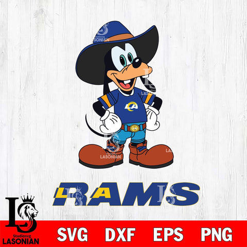 Los Angeles Rams Goofy Cowboy Sport SVG DXF EPS PNG FILE,NFL Cricut ,Football Digital Download,Instant Download, Silhouette