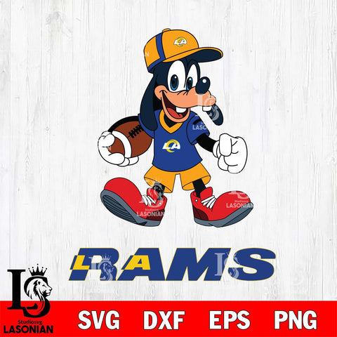 Los Angeles Rams Goofy Football Player SVG DXF EPS PNG FILE,NFL Cricut ,Football Digital Download,Instant Download, Silhouette