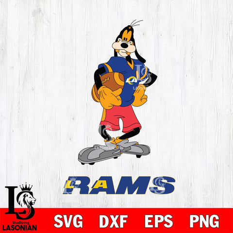 Los Angeles Rams Goofy Player SVG DXF EPS PNG FILE,NFL Cricut ,Football Digital Download,Instant Download, Silhouette