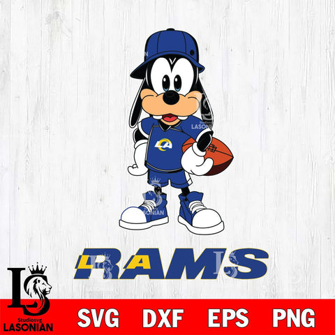 Los Angeles Rams Goofy rugby SVG DXF EPS PNG FILE,NFL Cricut ,Football Digital Download,Instant Download, Silhouette
