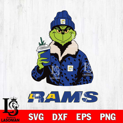 Los Angeles Rams Grinch Christmas Leopard Svg Eps Dxf Png File, Digital Download, Instant Download