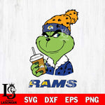 Los Angeles Rams Grinch Christmas hat Svg Eps Dxf Png File, Digital Download, Instant Download