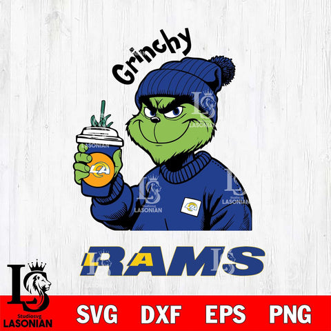 Los Angeles Rams Grinchy Bougie Christmas Svg Eps Dxf Png File,Cricut svg files, Digital Download, Instant Download