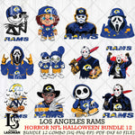 Los Angeles Rams Halloween Bundle 12 SVG Svg Eps Dxf Png File, Bundle NFL svg, Digital Download, Instant Download