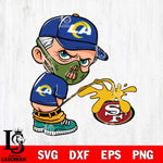 Los Angeles Rams Hannibal Lecter Piss On San Francisco 49ers Svg Eps Dxf Png File, Digital Download, Instant Download