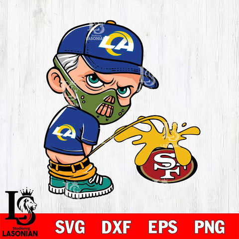 Los Angeles Rams Hannibal Lecter Piss On San Francisco 49ers Svg Eps Dxf Png File, Digital Download, Instant Download