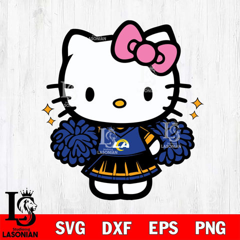 Los Angeles Rams Hello Kitty Cheerleader Svg Eps Dxf Png File, Digital Download, Instant Download