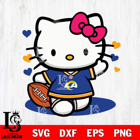 Los Angeles Rams Hello Kitty sport 10 Svg Eps Dxf Png File, Digital Download, Instant Download