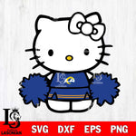 Los Angeles Rams Hello Kitty sport 3 Svg Eps Dxf Png File, Digital Download, Instant Download