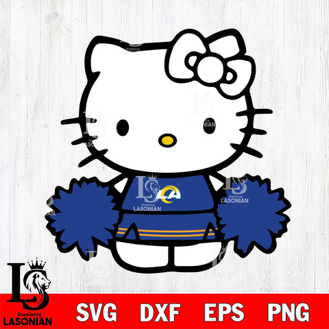 Los Angeles Rams Hello Kitty sport 3 Svg Eps Dxf Png File, Digital Download, Instant Download