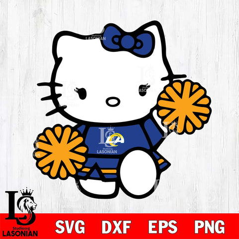 Los Angeles Rams Hello Kitty sport 4 Svg Eps Dxf Png File, Digital Download, Instant Download