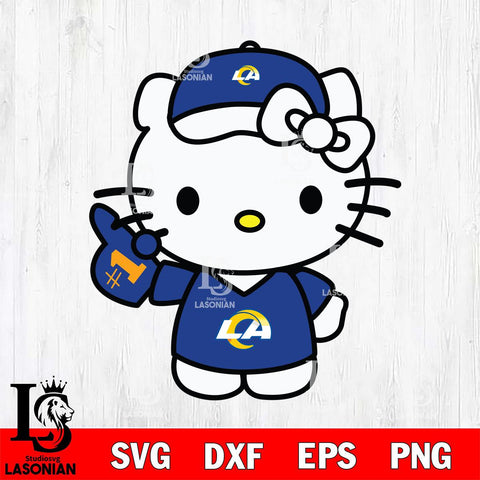 Los Angeles Rams Hello Kitty sport 5 Svg Eps Dxf Png File, Digital Download, Instant Download