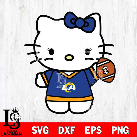 Los Angeles Rams Hello Kitty sport 7 Svg Eps Dxf Png File, Digital Download, Instant Download