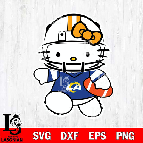 Los Angeles Rams Hello Kitty sport 8 Svg Eps Dxf Png File, Digital Download, Instant Download