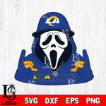 Los Angeles Rams Horror Character Ghostface Sport Svg Eps Dxf Png File, Digital Download, Instant Download