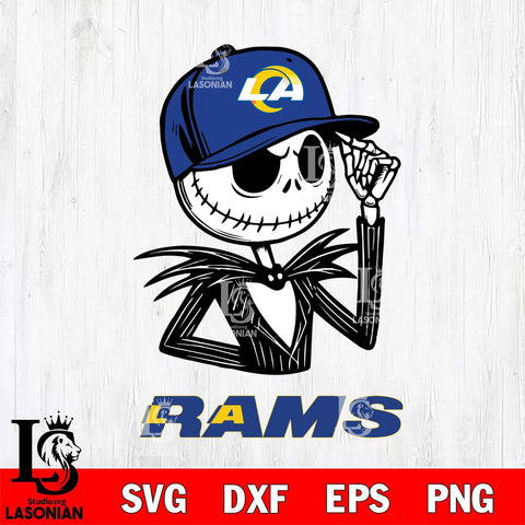 Los Angeles Rams Jack Skellington 3 Halloween Svg Eps Dxf Png File, Digital Download, Instant Download