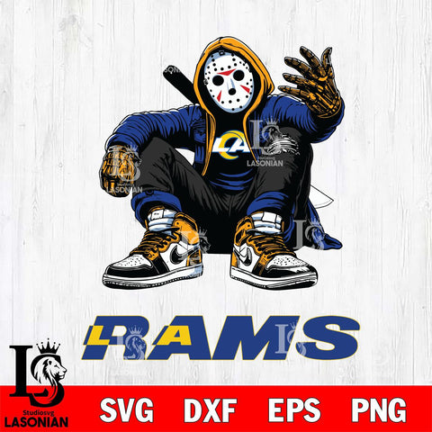 Los Angeles Rams Jason Voorhees Halloween SVG Svg Eps Dxf Png File, Digital Download, Instant Download