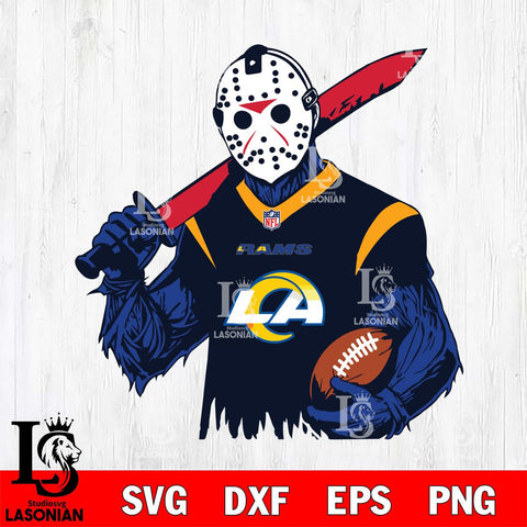 Los Angeles Rams Jason Voorhees Horror 11 Svg Eps Dxf Png File, NFL svg, Digital Download, Instant Download