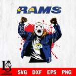 Los Angeles Rams Jason Voorhees Horror Halloween 3 Svg Eps Dxf Png File, Digital Download, Instant Download