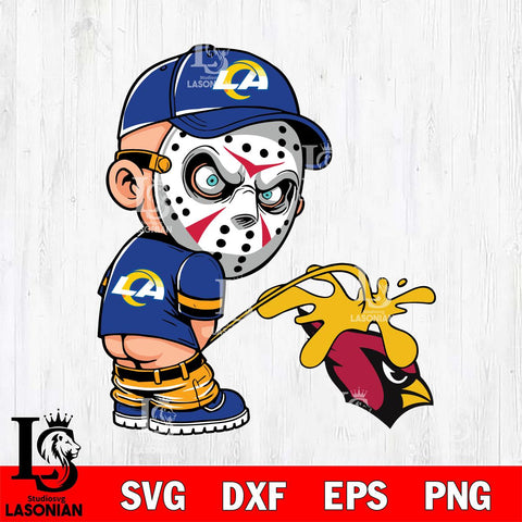 Los Angeles Rams Jason Voorhees Piss On Arizona Cardinals Svg Eps Dxf Png File, Digital Download, Instant Download