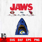 Los Angeles Rams Jaws Eat 49ers, Seahawks, Cardinals Svg Eps Dxf Png File, Digital Download, Instant Download