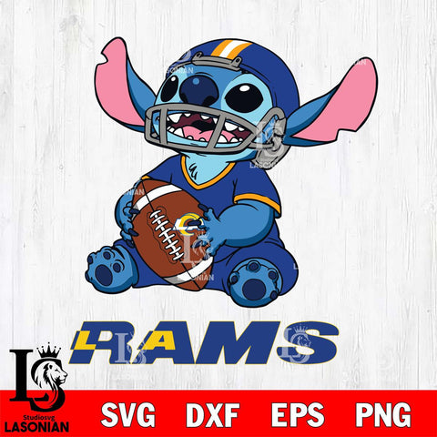 Los Angeles Rams Lilo and stitch Football SVG DXF EPS PNG FILE, Stitch File Cut,NFL Digital Download,Instant Download, Silhouette