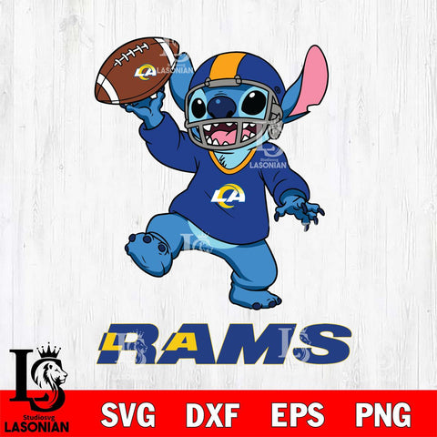 Los Angeles Rams Lilo and stitch Sport SVG DXF EPS PNG FILE, Stitch File Cut,NFL Digital Download,Instant Download, Silhouette