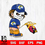 Los Angeles Rams Michael Myers Piss On Arizona Cardinals Svg Eps Dxf Png File, Digital Download, Instant Download