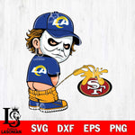 Los Angeles Rams Michael Myers Piss On San Francisco 49ers Svg Eps Dxf Png File, Digital Download, Instant Download