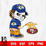 Los Angeles Rams Michael Myers Piss On San Francisco 49ers Svg Eps Dxf Png File, Digital Download, Instant Download