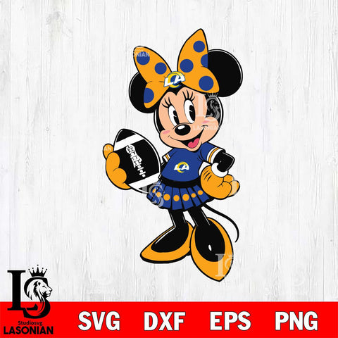 Los Angeles Rams Minnie Mouse Svg Eps Dxf Png File, Digital Download, Instant Download