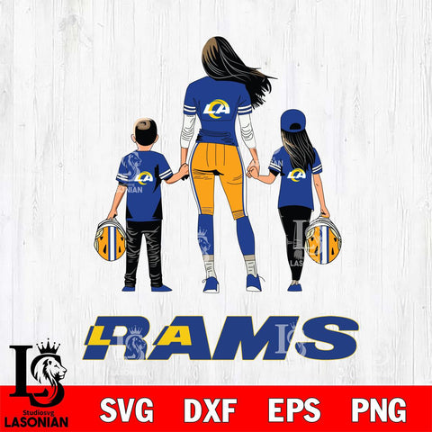 Los Angeles Rams Mother and son Rugby SVG DXF EPS PNG FILE,NFL SVG, Father day Digital Download,Instant Download, Silhouette
