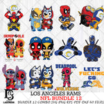 Los Angeles Rams NFL Bundle 12 Svg Eps Dxf Png File, Digital Download, Instant Download