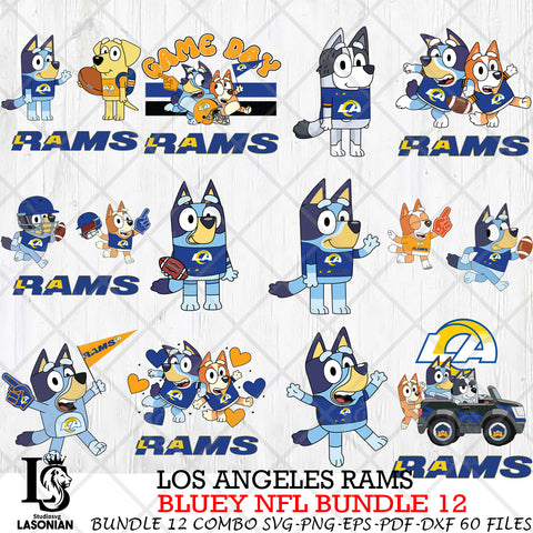 Los Angeles Rams NFL Bundle 12 Svg Eps Dxf Png File, Digital Download, Instant Download