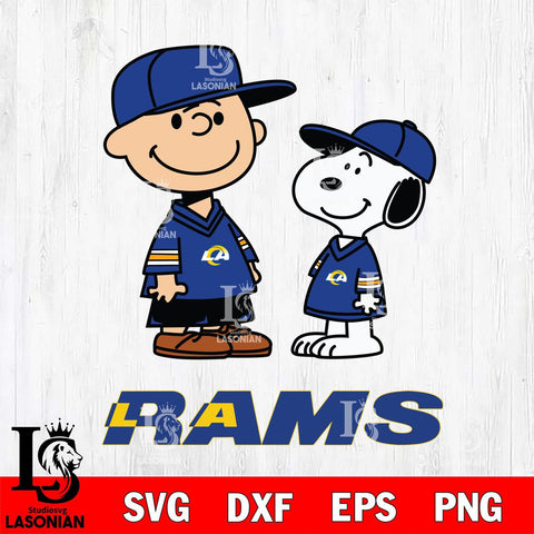 Los Angeles Rams Peanuts Snoopy Football SVG DXF EPS PNG FILE,Snoopy File Cut, Nfl Digital Download,Instant Download, Silhouette