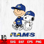 Los Angeles Rams Peanuts Snoopy Friends SVG DXF EPS PNG FILE,Snoopy File Cut, Nfl Digital Download,Instant Download, Silhouette