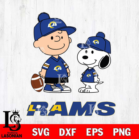 Los Angeles Rams Peanuts Snoopy Friends Football SVG DXF EPS PNG FILE,Snoopy File Cut, Nfl Digital Download,Instant Download, Silhouette
