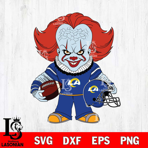 Los Angeles Rams Pennywise Horror Sport Svg Eps Dxf Png File, NFL svg, Digital Download, Instant Download