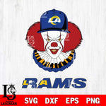 Los Angeles Rams Pennywise Horror Sport 4 Svg Eps Dxf Png File, NFL svg, Digital Download, Instant Download