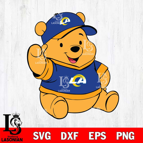 Los Angeles Rams Pooh Bear Svg Eps Dxf Png File, Digital Download, Instant Download