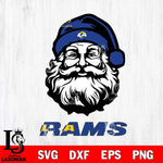 Los Angeles Rams Santa Claus Christmas Svg Eps Dxf Png File,NFL Svg Files,Digital Download,Sublimation,Instant Download