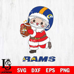 Los Angeles Rams Santa Claus Cute Svg Eps Dxf Png File,NFL Svg Files,Digital Download,Sublimation,Instant Download