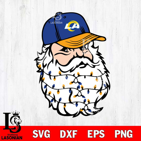 Los Angeles Rams Santa Claus Face Svg Eps Dxf Png File,NFL Svg Files,Digital Download,Sublimation,Instant Download