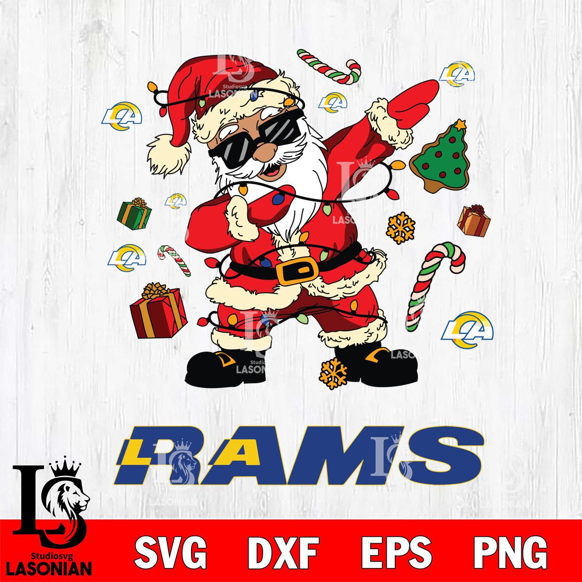 Los Angeles Rams Santa Claus Football – lasoniansvg