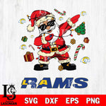 Los Angeles Rams Santa Claus Football Svg Eps Dxf Png File,NFL Svg Files,Digital Download,Sublimation,Instant Download