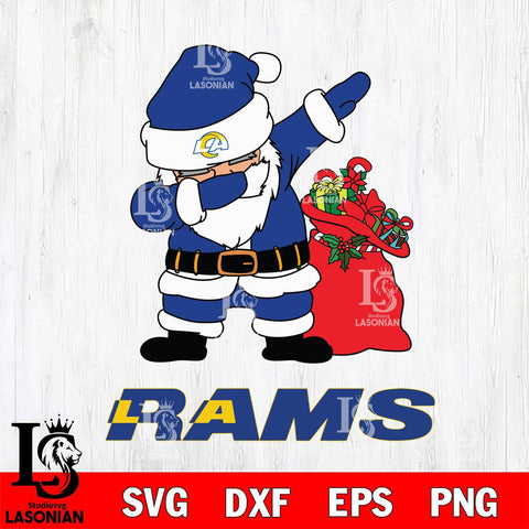 Los Angeles Rams Santa Dabbing Christmas Svg Eps Dxf Png File,NFL Svg Files,Digital Download,Sublimation,Instant Download